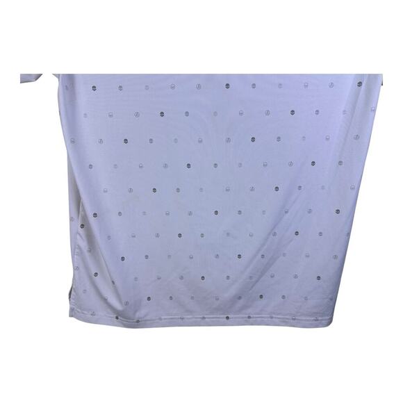 Hoolie Golf Polo Shirt White Size Medium Skulls Made in the USA - Picture 8 of 12